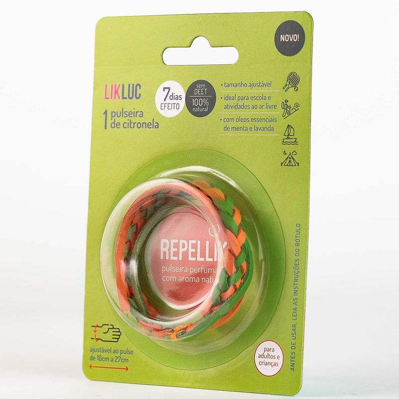 pulseira perfumada aroma de citronela repellik 1 unidade cores sortidas likluc