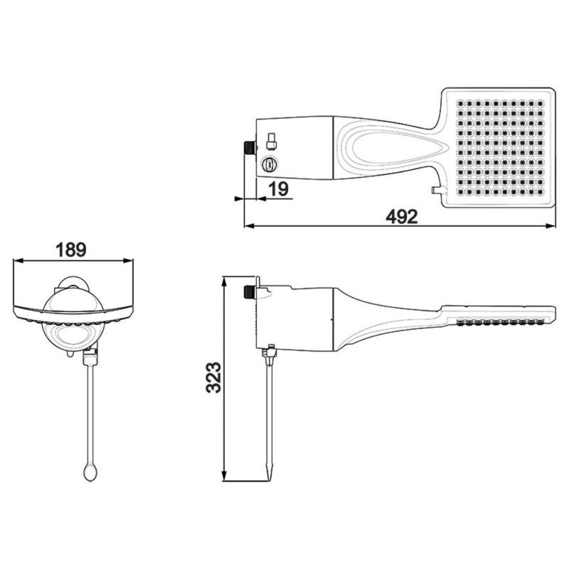 chuveiro elétrico lorenzetti 127v 5500w loren shower (mp)