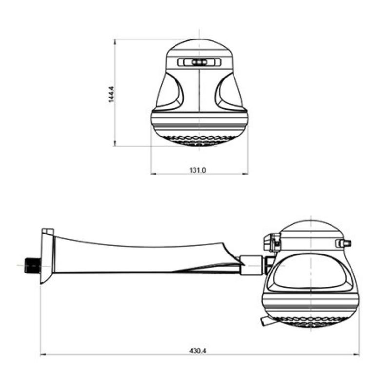 chuveiro elétrico lorenzetti com cano 220v 4600w maxi banho ultra (mp)