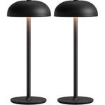 luminária de mesa newsee com braço articulado preta a-mbi