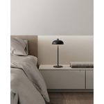 luminária de mesa newsee com braço articulado preta a-mbi