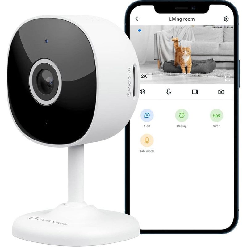 câmera de segurança galayou g7 2k wi-fi branco a-bi