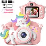 câmera fotográfica infantil gofunly 20mp tela lcd rosa a-mbi