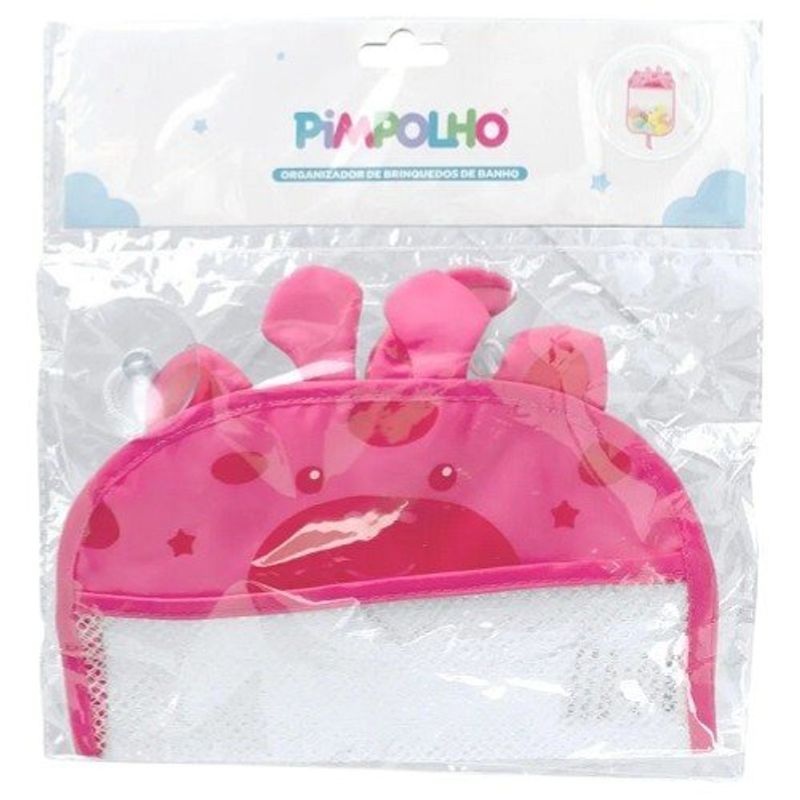 organizador de brinquedos de banho pimpolho girafa rosa 30401 (mp)