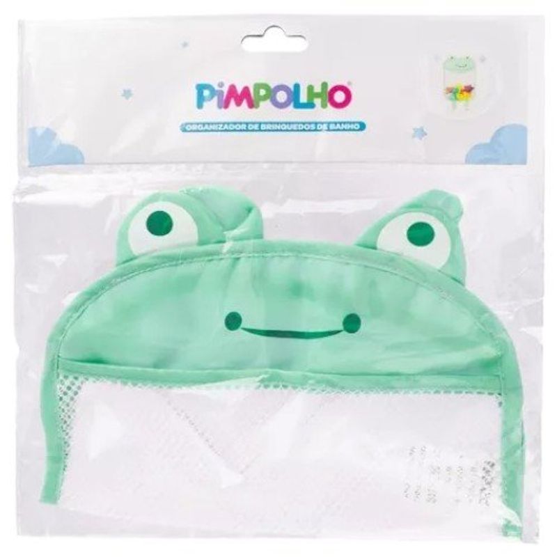 organizador de brinquedos de banho pimpolho sapo verde 30403 (mp)