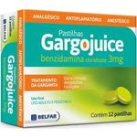 gargojuice cloridrato de benzidamina 3mg 12 pastilhas belfar