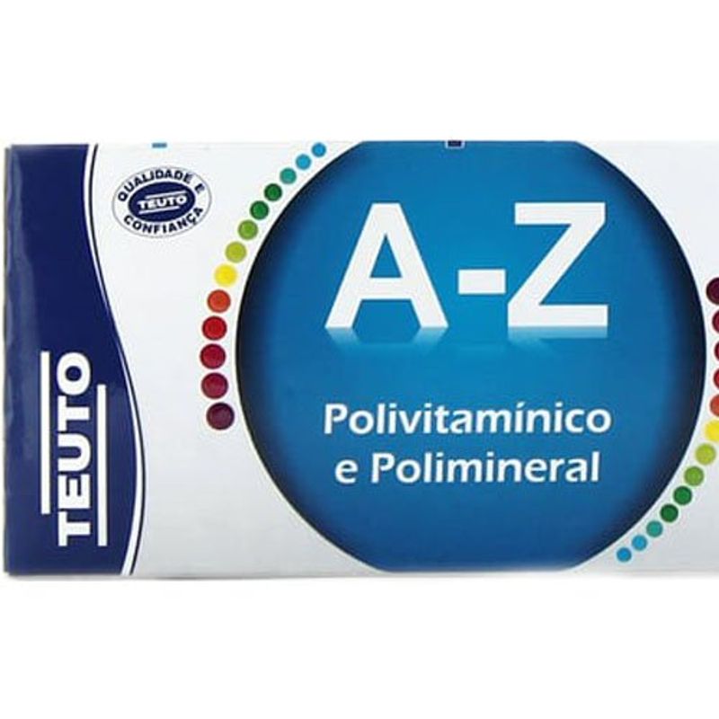polivitamínico e polimineral a-z 60 cápsulas de gelatina teuto