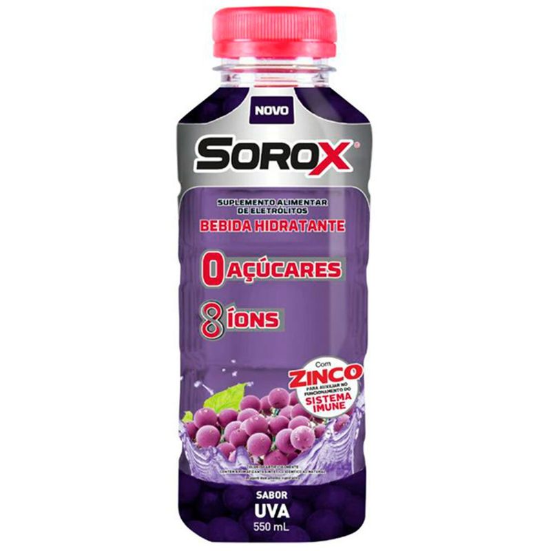 isotônico sorox uva zero açúcar 550ml