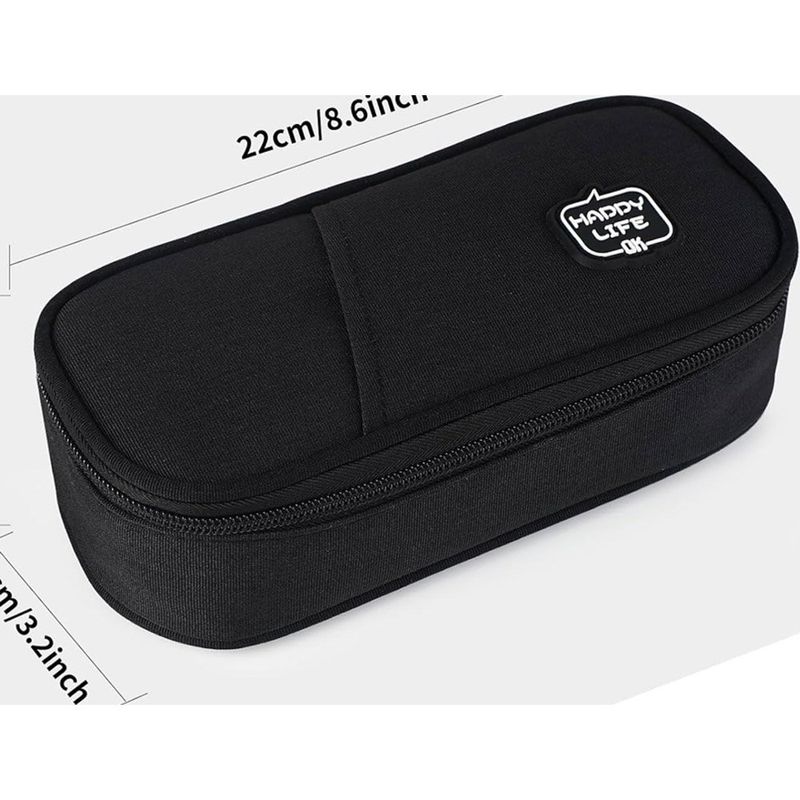 estojo multifuncional para lápis jteackbd preto a-bi