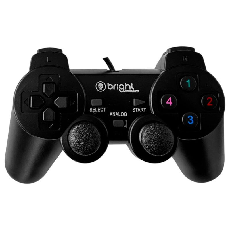 controle com fio usb bright joystick pc js001 (mp)