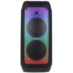 caixa de som amplificada philco flahs lights e full led 2000w preto pcx10101