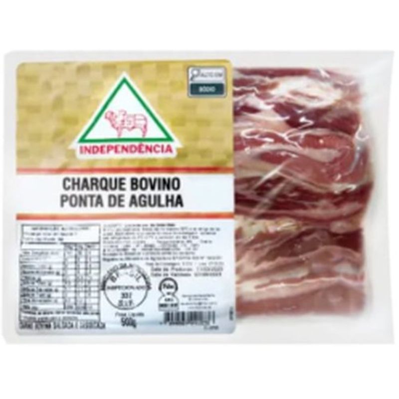 charque bovino ponta de agulha 500g