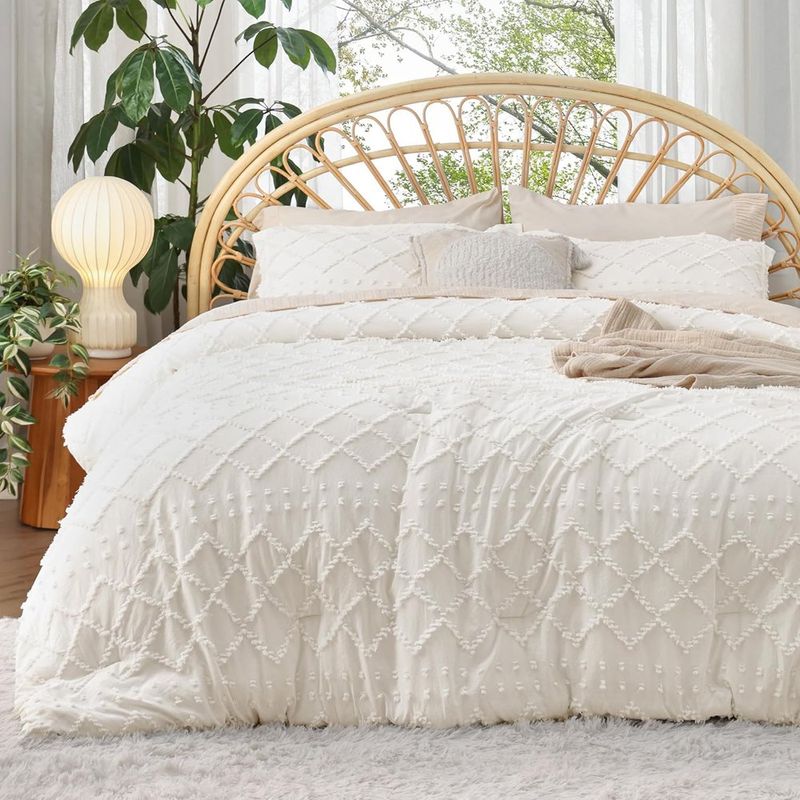 jogo de cama queen 3 peças badsure ivory marfim a-mbi