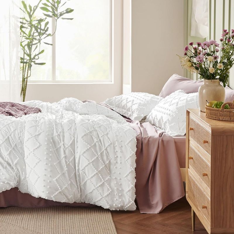 jogo de cama queen 3 peças badsure ivory marfim a-mbi