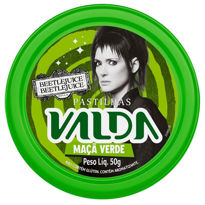 pastilhas valda lata beetlejuice maça verde 50g