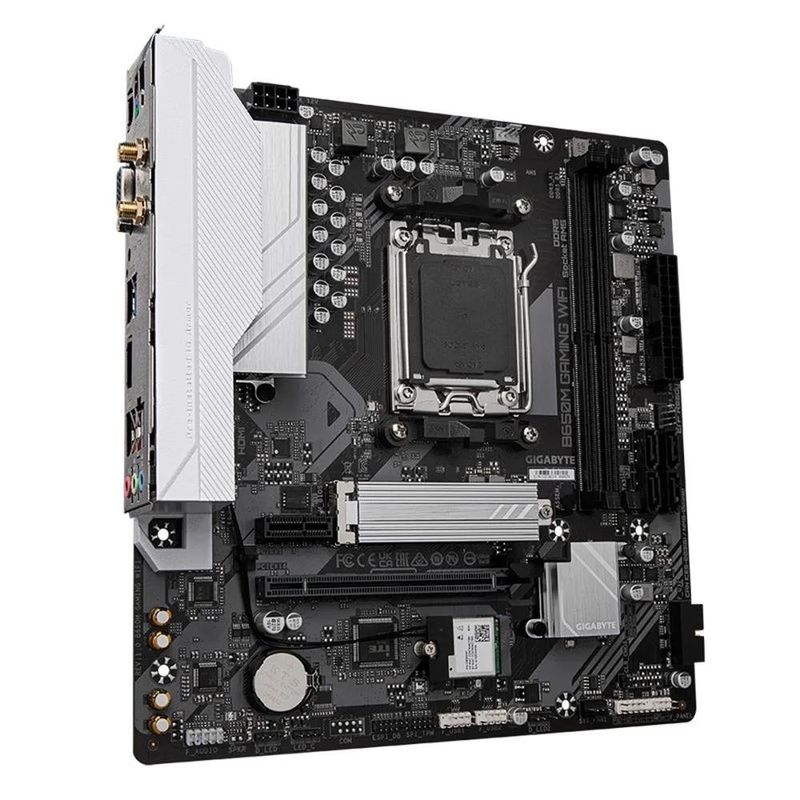 placa mãe matx gigabyte am5 ddr5 b650m gaming wifi (mp)