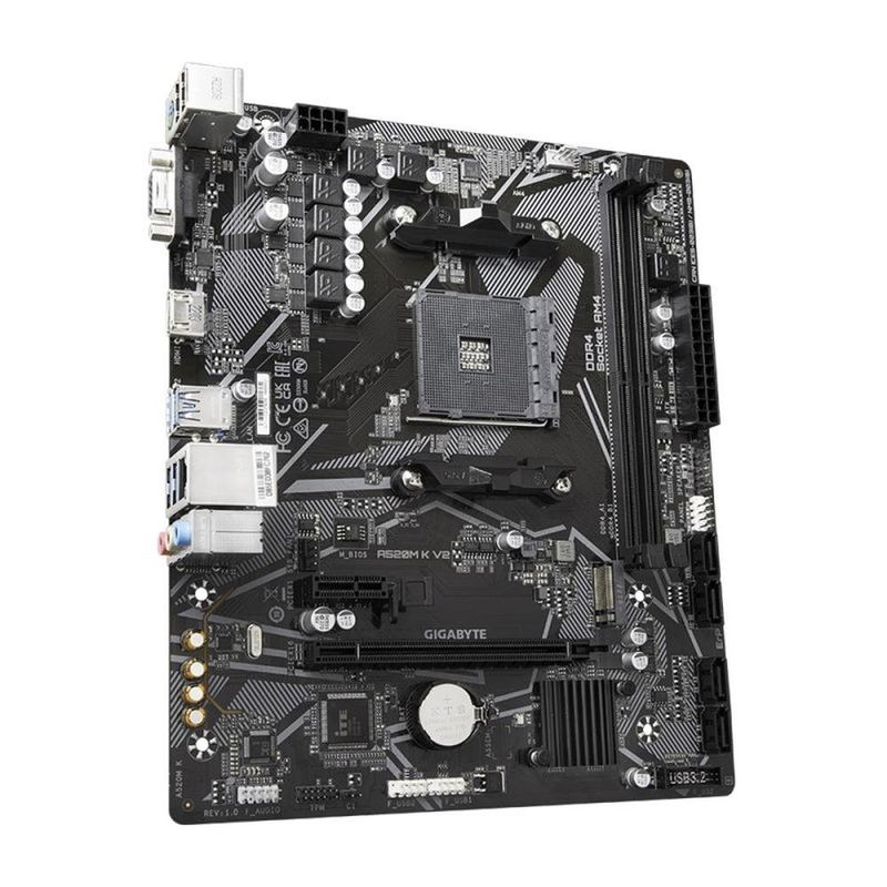 placa mãe matx gigabyte am4 ddr4 a520m k v2 (mp)