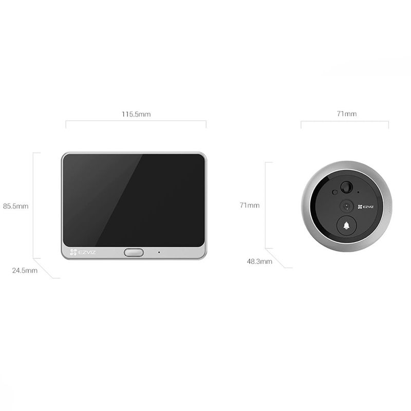 vídeo porteiro ezviz wi-fi 1080p (mp)