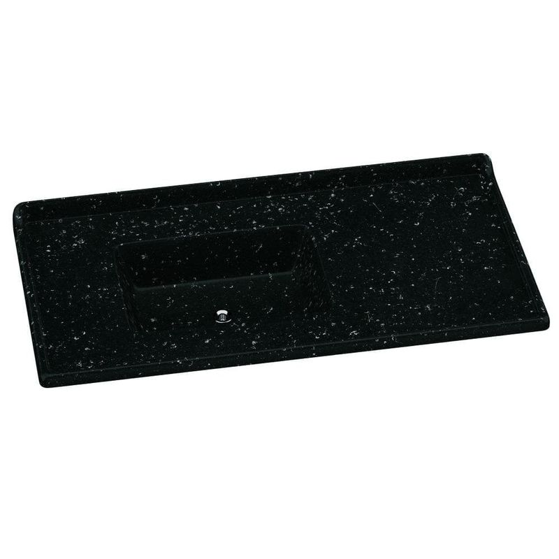 pia mármore aj rorato sintético granitada 100x53cm standard preto (mp)
