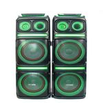 caixa de som amplificada mystic 100w x2 bluetooth com microfone sem fio vhf my-ps492u (mp)
