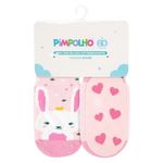 meia antiderrapante pimpolho coelho 21-25 rosa 98981 (mp)