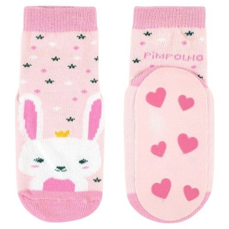 meia antiderrapante pimpolho coelho 21-25 rosa 98981 (mp)