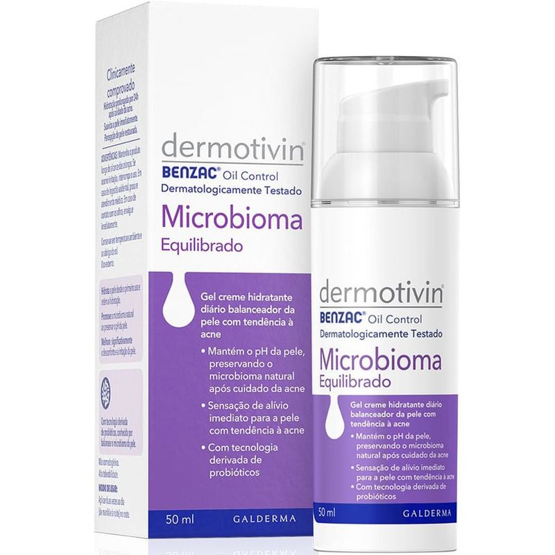 hidratante facial dermotivin benzac oil control 50ml