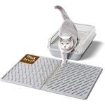 tapete para areia de gato kaxionage cinza a-mbi
