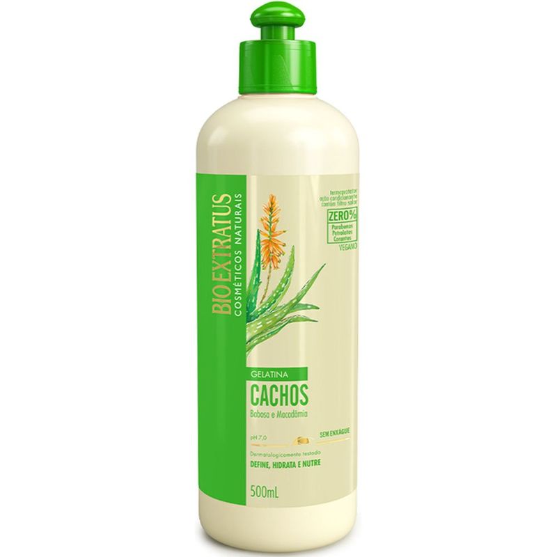 gelatina cachos bio extratus babosa e macadâmia 500ml