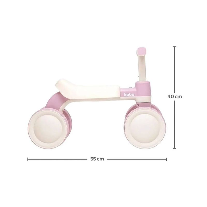 bicicleta de equilíbrio infantil buba com som rosa 18824 (mp)