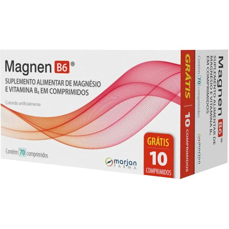 magnen b6 70 comprimidos suplemento alimentar de magnésio e vitamina b marjan