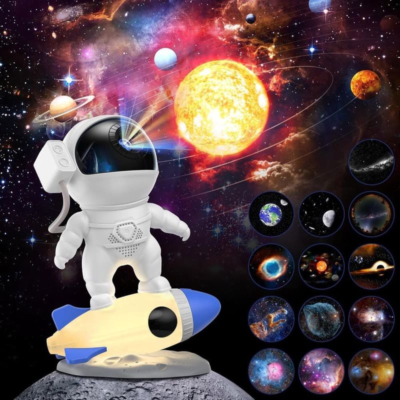 projetor flylily galáxia astronauta multicolorido a-mbi