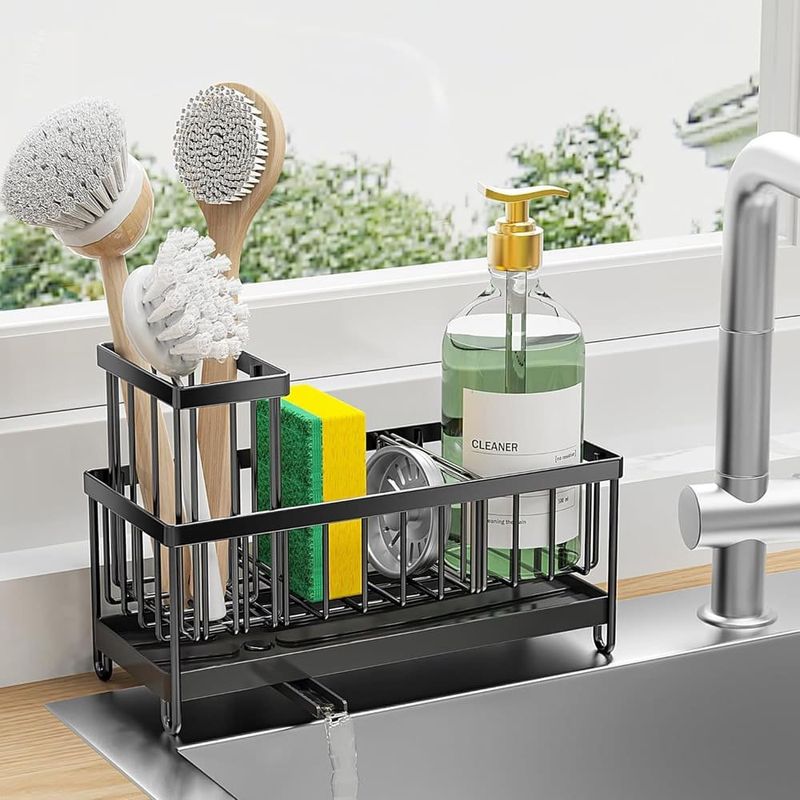 suporte para pia cisily aço inox preto a-mbi