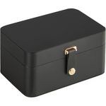 porta-joias 2 camadas songmics preto a-mbi