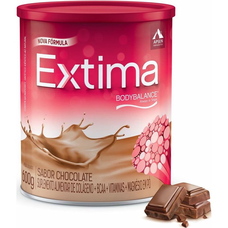 extima chocolate 600g suplemento alimentar em pó lata apsen