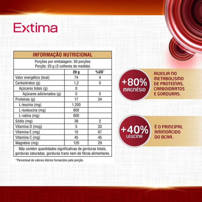 extima chocolate 600g suplemento alimentar em pó lata apsen