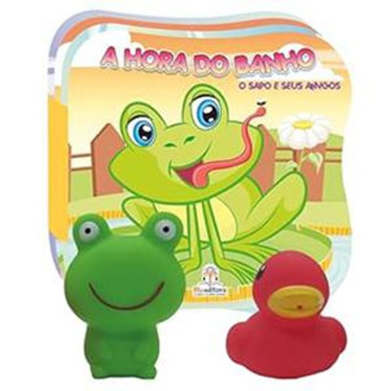 livro a hora do banho o sapo e seus amigos livro de banho com 2 bich inhos blu (mp)