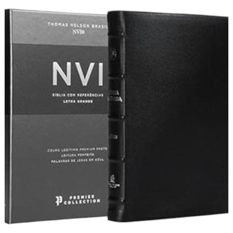 livro bíblia sagrada nvi premier collection, capa preta thomas ne lson brasil (mp)
