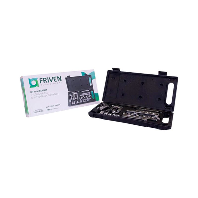 kit flangeador friven ct 278 1/8 a 3/4 com chave catraca cortador (mp)