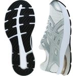 tênis esportivo feminino n°36 asics gel-shogun st branco e prata (mp)