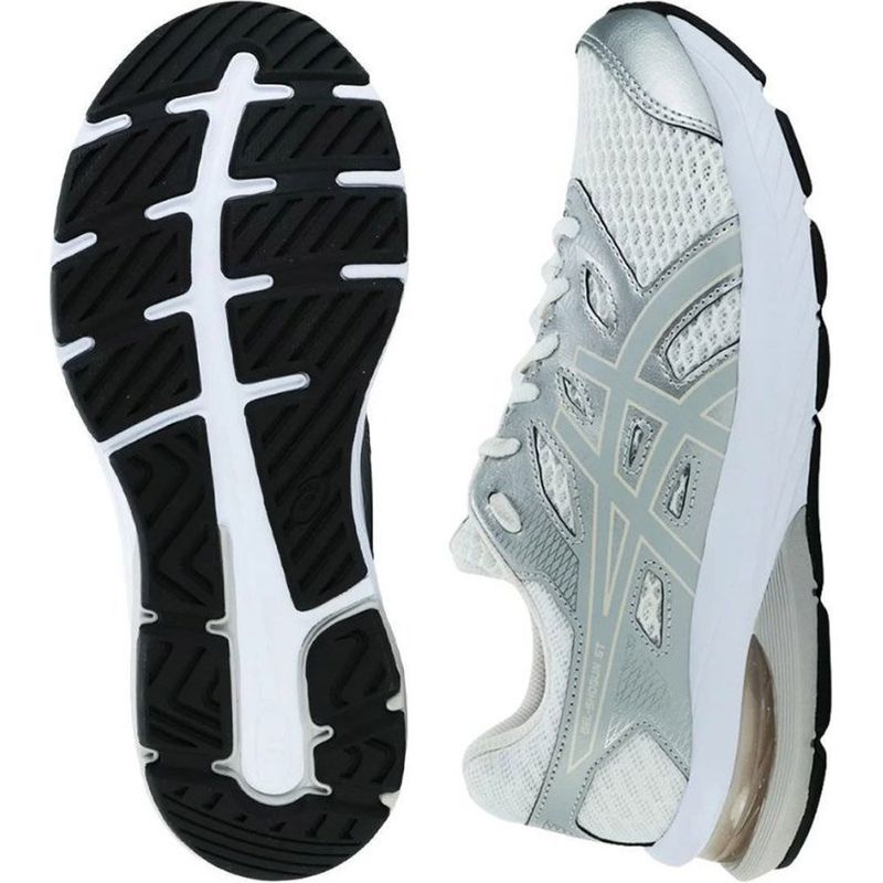 tênis esportivo feminino n°36 asics gel-shogun st branco e prata (mp)
