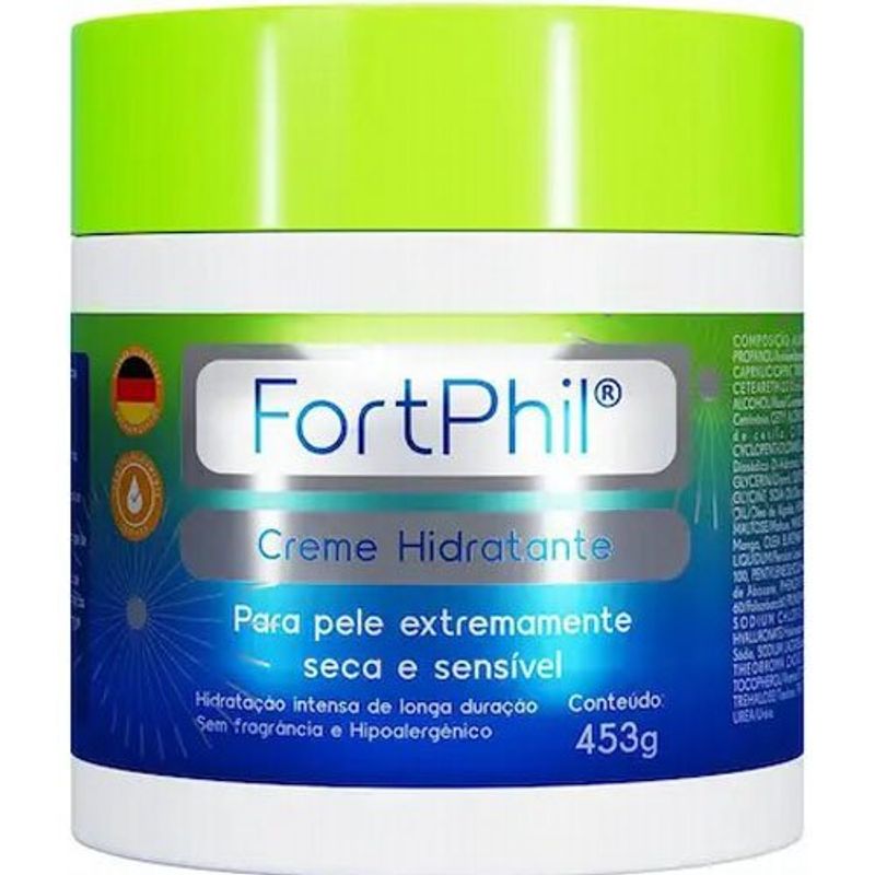 creme hidratante pele extremamente seca e sensivel 453g fortphil