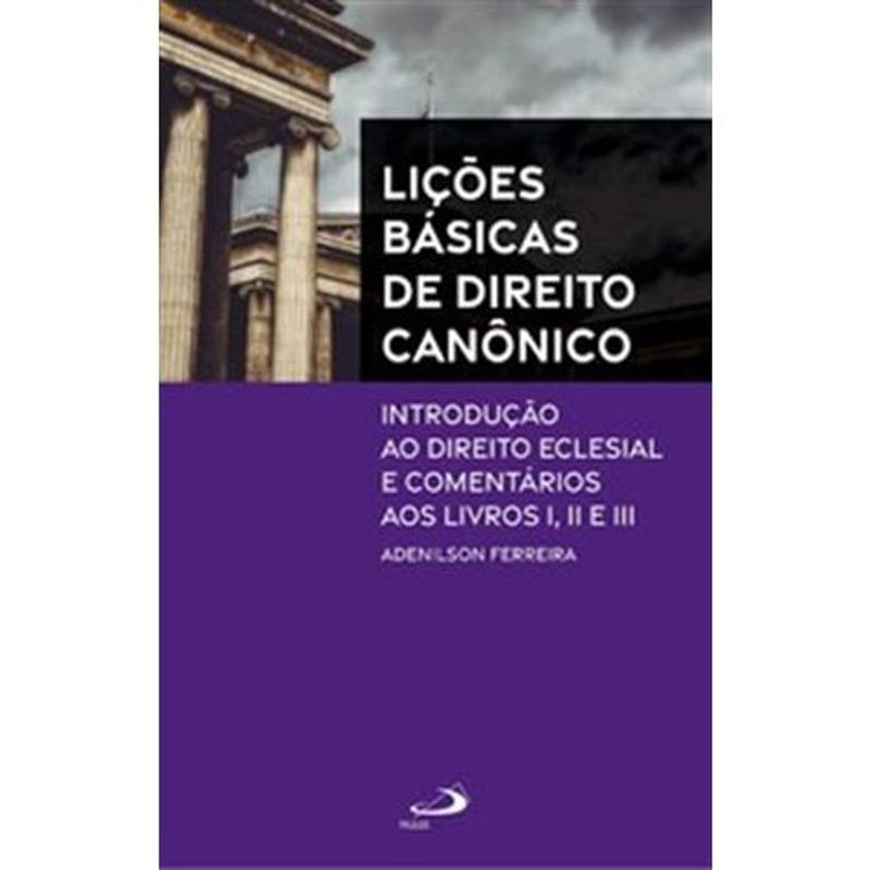 livro lições básicas do direito canônico paulus editora (mp)