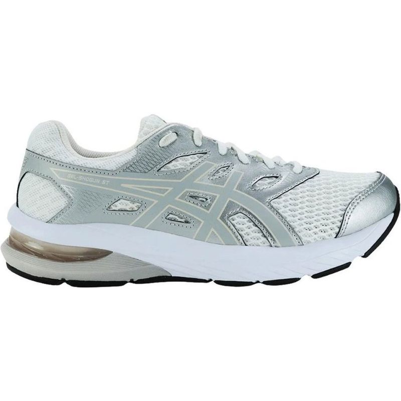 tênis esportivo feminino n°40 asics gel-shogun st branco e prata (mp)