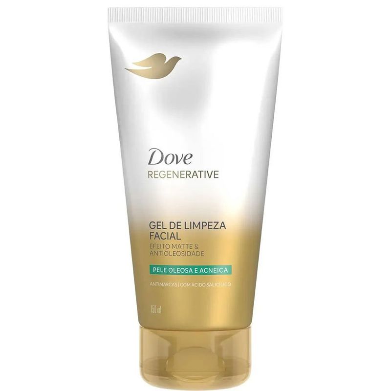 gel de limpeza facial regenerative efeito matte & antioleosidade 150ml dove