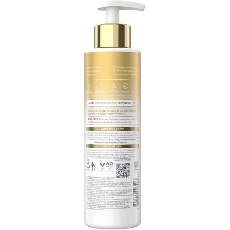 gel de limpeza facial regenerative purifica & equilibra pele sensível e oleosa 300ml dove