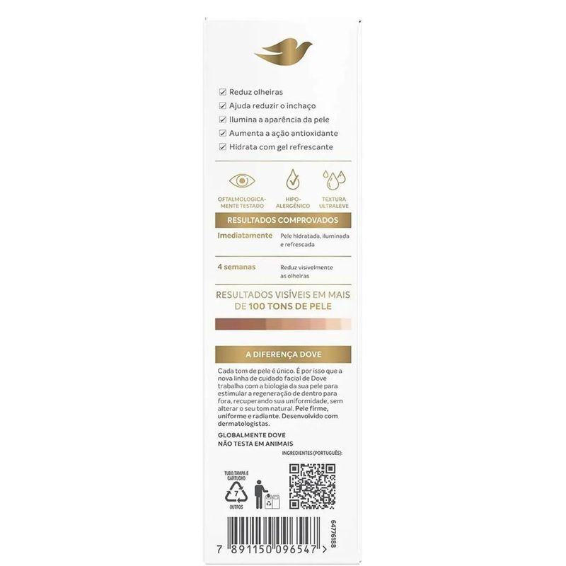 sérum antiolheiras 15ml dove regenerative