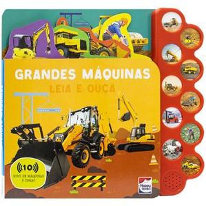 livro leia e ouça: grandes máquinas happy books (mp)