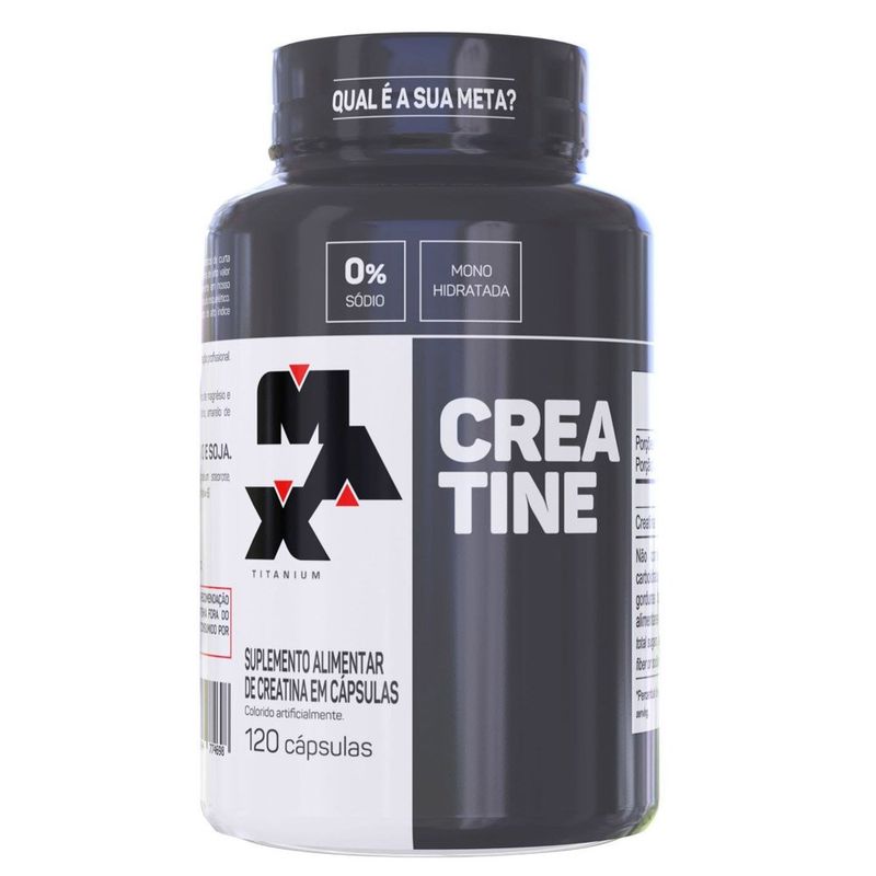 creatina max titanium 750g 120 cáps