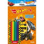livro hot wheels kit de colorir com 12 lápis de cor magic kids livro (mp)